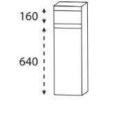 Puris c!puro Highboard mit Auszug und Drehtür 30 / 40 cm 