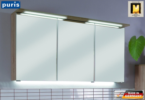 Puris Fresh Spiegelschrank 120 cm für Doppelwaschtische 